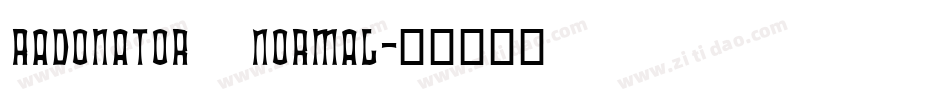 Radonator  Normal字体转换